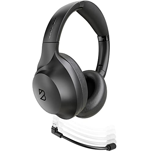 Back Bay Audio ClearCall 70, Bluetooth Headphones with Removabel Boom Mic | Over Ear Headphones with Mic, Work from Home Headset with Mic, Work Headphones Wireless Bluetooth, Boom Mic