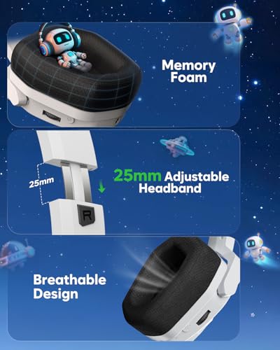 NUBWO G06 Pro Wireless Gaming Headset with Charging Station for Headset & PS5 Controller, 17ms Low Latency, 120H Battery Life, Dynamic 50mm Drivers-White (Only Compatible with PS5) - color: white black