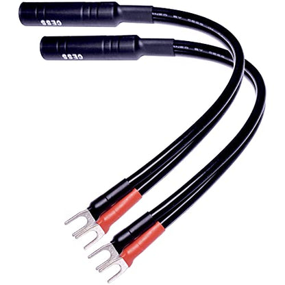 CNCESS Small Spade Fork to 1/4 in TS Speaker Adapter, 12AWG - size: Small Spade