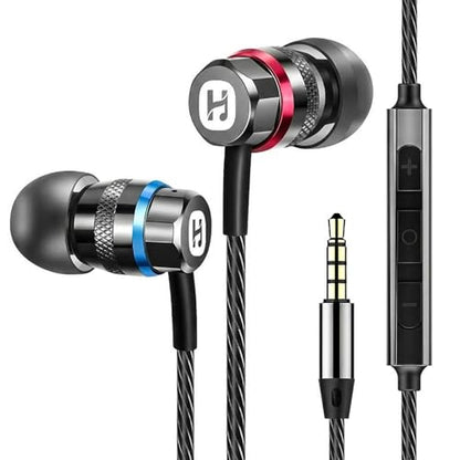 HIFI WALKER A1 Wired Earbuds with Microphone, Hi-Res 3.5mm Headphones Wired with Volume Control, Clear Calling Metal in-Ear Earphones for PC, Laptop, Tablet, Smartphone, Gaming - size: 3.5mm with Mic