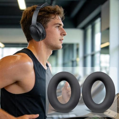 SOULWIT Sweat Ear Cover for Bose Headphones - Black | (Not Fit 700NC/QC Ultra), for QuietComfort QC2/QC15/QC25/QC35/QC45/QC SC/Ae2/SoundTrue AE/SoundLink AE Headphones - color: Black