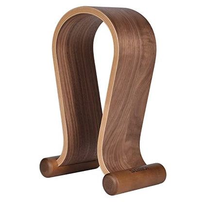 Wood Headphone Stand, Headphone Holder Wood Headset Stand Compatible for Sony, Bose, Shure, Jabra, JBL, AKG Gaming Headphones Display et. (Walnut) - color: Walnut