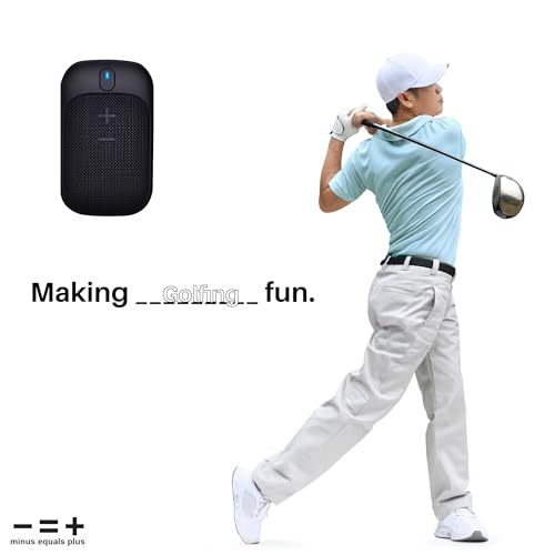 Golf Speaker/Wireless Wearable Bluetooth Speaker/Portable/Clip on/Up to 18hrs of Battery Life/Built-in Mic for Hands-Free Music and Calls/Water Resistant/Modern Design (Black) - color: Black
