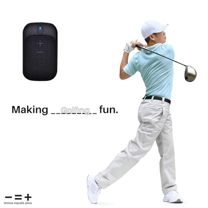 Golf Speaker/Wireless Wearable Bluetooth Speaker/Portable/Clip on/Up to 18hrs of Battery Life/Built-in Mic for Hands-Free Music and Calls/Water Resistant/Modern Design (Black) - color: Black