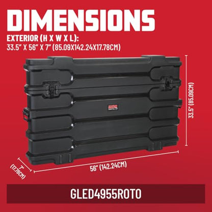 Gator Cases Molded LCD/LED TV and Monitor Transport Case, Fits 49" - 55" Screens (GLED4955ROTO) - size: 49" - 55"