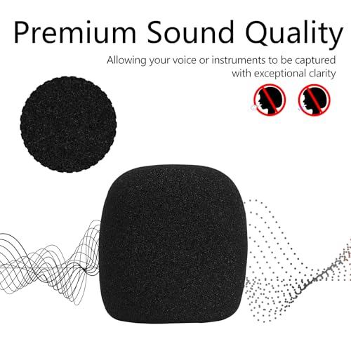 Musiin Microphone Foam Windscreen compatible with BONAOK Q36,Q37,Q78,D10 | wireless microphone cover
