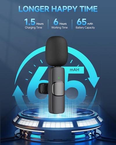 Mini Mic Wireless Lavalier Microphone for iPhone 17/16/15, Android Phone | Noise Reduction, Plug-and-Play Lapel Microphone for YouTube, TikTok, Vlogging & Interviews Content Creators - color: Black, style: All iPhones & Androids (USB-C + Lightning)
