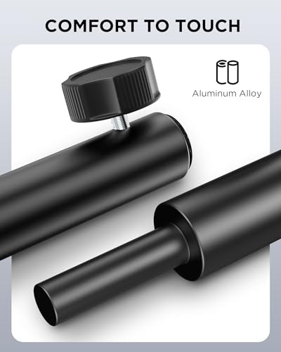 InnoGear Microphone Boom Arm Extension Tube Mic Stand Extension Riser Rod | Solild Alumium Construction, Overhead Positioning, Easy to Adjust, Swivel, Hold Heavy Microphones, Smooth Threading