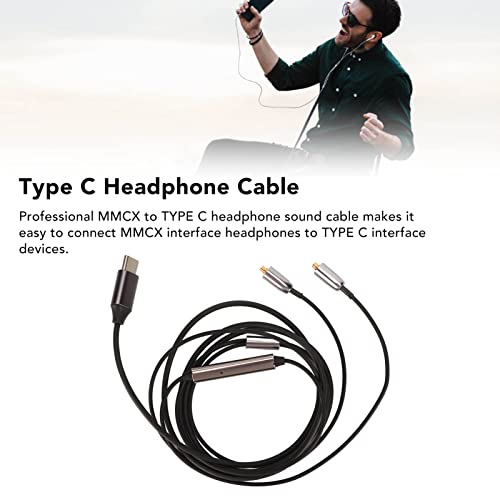 Gavigain Headphone Sound Cable Type C to MMCX Professional Replacement Cable Detachable Earphones Cable for SE215 315 535 846 Type C Headphone Cable Headset Audio Cable