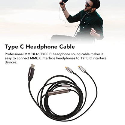 Gavigain Headphone Sound Cable Type C to MMCX Professional Replacement Cable Detachable Earphones Cable for SE215 315 535 846 Type C Headphone Cable Headset Audio Cable