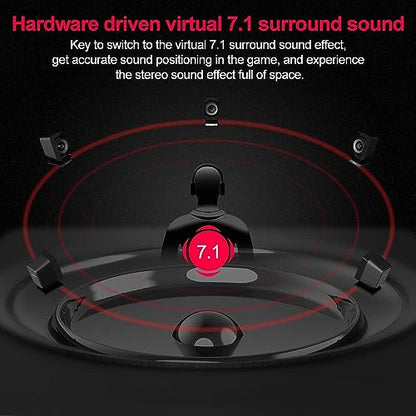 1Mii USB Sound Card, 3.5mm Audio Adapter with Virtual 7.1 for PC/Laptop | Plug and Play No Driver Needed, Control Volume Mute Directly, 6 ft Braided Cable, for Gaming, Meetings and Voice Chat