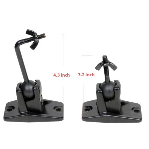 VideoSecu 5 Black Universal Satellite and Audio Speaker Mount Bracket for Wall or Ceiling MS40B5 WM6