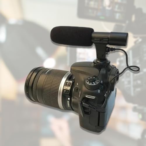 3.5mm Universal Microphone External Stereo Mic for Camcorders Digital Video Camera DSLR Camera Microphone Accessories Professional Stereo Microphone Recording Device External Microphone