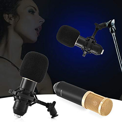 Zerone Condenser Microphone with Shock Mount USB Studio Recording Mic Cardioid Pattern Gold Plated Diaphragm for Computer Streaming Podcasting