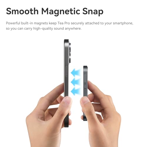 Khadas Tea Pro Magnetic DAC/Amp, Ultra-Slim Portable Headphone Amplifier with 0.95" Display, ES9039Q2M, 3.5 & 4.4mm Outputs Headphone Amp, PCM 768kHz/32bit, DSD512, BT 5.4/USB, 2100mAh Battery - style: Tea Pro with C2L Cable