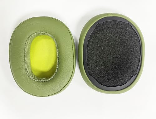Replacement Ear Pads Compatible with Skullcandy Crusher Wireless Green | for Skullcandy Crusher360/Hesh3/Hesh ANC/Hesh Evo/Venue ANC/Crusher Evo/Crusher ANC headphones Ear pads Earmuffs - color: Army green/leather