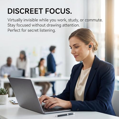 Sleep Earbuds for Side Sleepers, Ultra-Mini Wireless Bluetooth 5.4 Sleep Headphones, Hidden Noise Reducing Earplugs for Sleep, Work Invisible Ear Buds Headphones (Black) - color: Black
