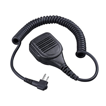 Waterproof IP55 Shoulder Mic Handheld Speaker Compatible with 2Pin Motorola | External 3.5mm Earpiece Jack, 2.5mm/3.5mm 2-Pin for Motorola Two-Way Radios