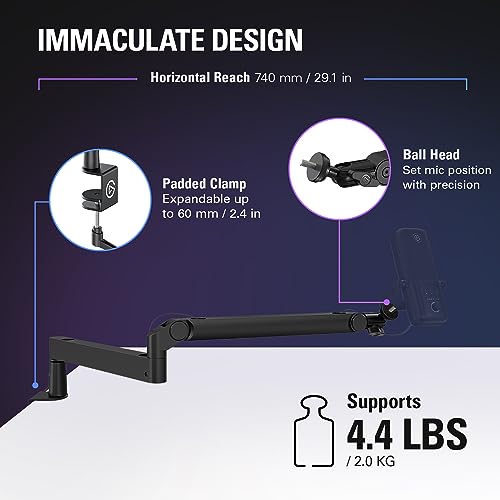 Elgato Wave Mic Arm Low Profile Microphone Boom Arm - style: Low Profile