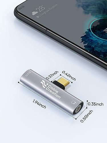 CableCreation USB C to 3.5mm Headphone and Charger Adapter,2 in 1 Charger | Type C to 3.5mm Audio Hi-Res with PD Fast Charge, USB C to Aux Dongle for iPhone 16 15 Pro Max,Galaxy 24+,Pixel,iPad - style: USB C+3.5mm Audio+60W USB C Charging