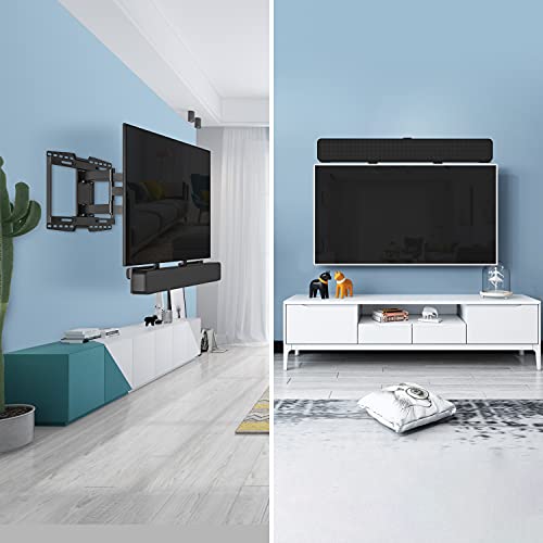 USX MOUNT Soundbar Mount Sound Bar TV Mount for Mounting Above or Under TV, Sound Bar Mount Up to 13.2 lbs, Two Removable and Lockable Hooks for Back or Bottom Holes - size: Soundbar Mount up to 13.2 lbs