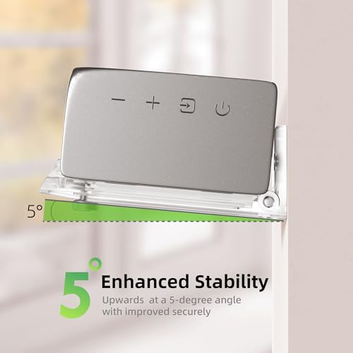 Soundbar Wall Mount Bracket for Samsung, LG, Sony, JBL, Vizio, Sonos and More, Depth Adjustable 3.5”-6.1”,Hold up to 30 Lbs,Soundbar Shelf Under TV, Clear - color: Clear