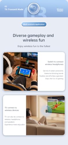 Lihuosheng 2 in 1 Bluetooth 6.0 Transmitter Receiver AUX Wireless Audio Adapter for Car TV Airplane, Hands-Free Calling, HiFi Sound, Long Battery Life