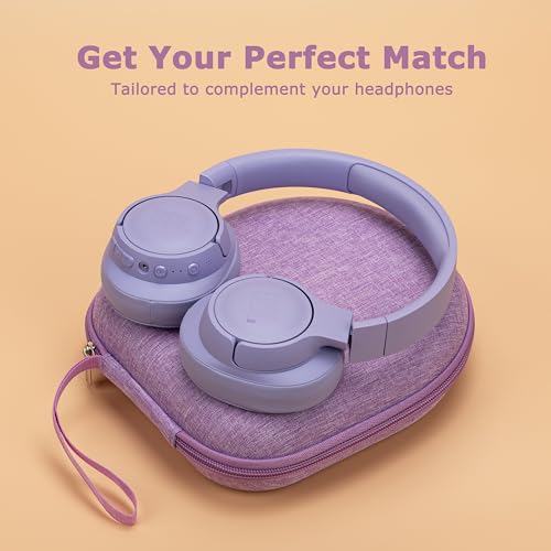 Ginsco Universal Headphone Case Compatible with JBL Tune 510BT 720BT, Sony WH-CH 720N/WH-CH520, with Sony/JBL/Soundcore Q20i Q30/BERIBES/TOZO/KVIDIO etc Wireless Headphones Purple - color: Purple