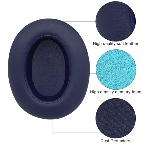 Replacement Ear Pads for Sony WH-XB910 XB910N Extra Bass Noise Cancelling Headphones, Headphones Ear Cushions, Headset Earpads, Ear Cups Cover (Blue) - color: Blue