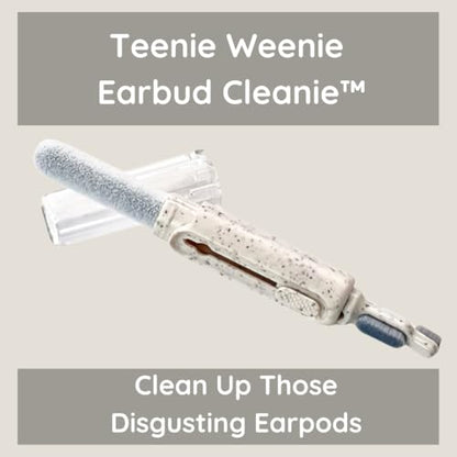 Teenie Weenie Earbud Cleanie Earbuds Cleaning Kit - Crud-Removing Multi Tool, Compatible with AirPods, Nib, Soft Brush, Flocking Sponge, Cleaner for Charging Case, Phone, Camera, Pen Shaped