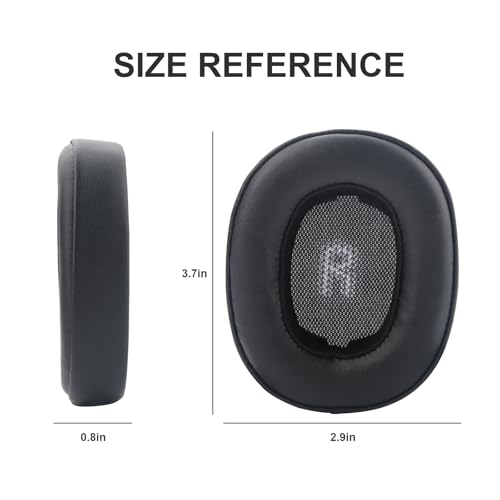 E55BT Replacement Ear Pads Ear Cushions Compatible with JBL E55BT E55 (E55 BT) Over-Ear Wireless Headphones Softer Protein Leather Noise Isolation Memory Foam Earpads Ear Cups Cover (Black) - color: Black