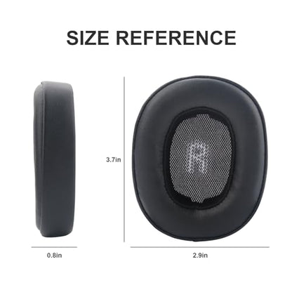 E55BT Replacement Ear Pads Ear Cushions Compatible with JBL E55BT E55 (E55 BT) Over-Ear Wireless Headphones Softer Protein Leather Noise Isolation Memory Foam Earpads Ear Cups Cover (Black) - color: Black