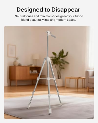 Belkin Stage Creator Tripod Stand, 5.5ft Adjustable, Phone & Camera | Pan-tilt-swivel head, lightweight, for photo, video, vlogging, YouTube, streaming, home, studio, travel - style: Tripod