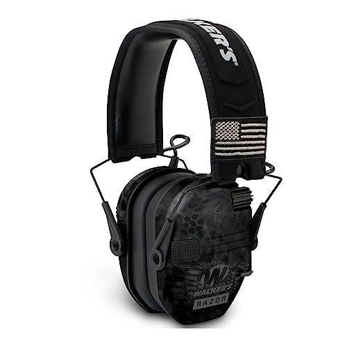 Walker's Razor Slim Electronic Earmuffs | Protective Case - color: Kryptek Camo