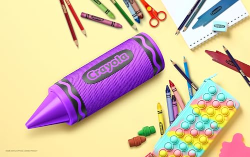 Crayola Kids Crayon Speakers Bluetooth, Portable Bluetooth Speakers | 20W Peak Power HD Sound, Mini Bluetooth Speaker Wireless with TWS Pairing BT 5.3, FM Radio Home/Party/Outdoor/Travel - color: Purple