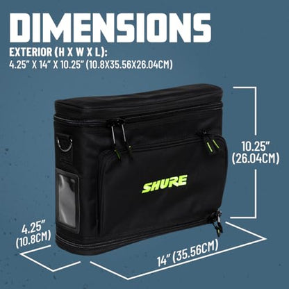 Shure by Gator Padded Wireless System Solution Bag for a Single Wireless Microphone System; (SH-WSYS-BAG) - size: Gig Bag, style: Single Wireless System