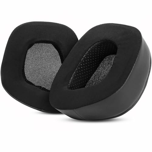 Ear Pads for Corsair Void Pro/Void RGB Elite/Void RGB SE | Gaming Headsets Replacement Cooling-Gel Cushions with Breathable Ice Silk Fabric-Black