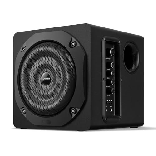 2.1 Computer Speakers with Subwoofer, 100W RMS, Bluetooth 5.3, Black | A 6.5-inch subwoofer, wood cabinets and silk dome tweeters. AUX/RCA, optical and coaxial inputs for PCs, TVs and turntables. - color: Black