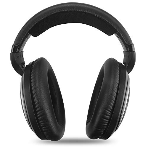 Geekria Velour Headband Pad Compatible with Sennheiser HD 598/ 598SE/ 598CS/ 595/569/ 559/558/ 555/518/ 515, Game ONE, PC360, PC373D Headphones, Replacement Band Repair Part (Black) - color: Black