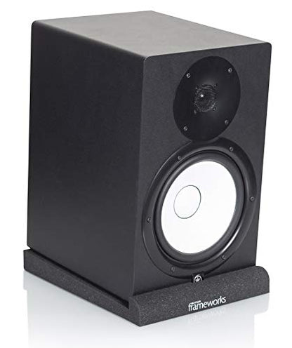 Gator Frameworks Pair of (2) Acoustic Foam Isolation Pads for Studio Monitors, Fits 6.5" Speakers (GFW-ISOPAD-MD) - size: Medium