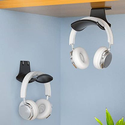 2-Pack Never Fall Headphone Hook Wall Mount Headset Holder White - color: White L(2 Pack)