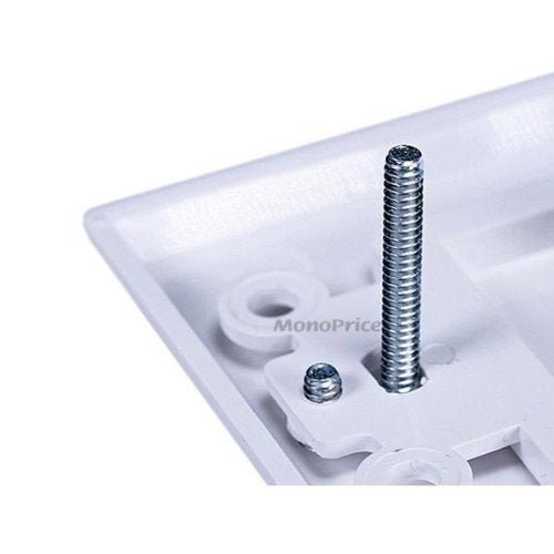Moonrise Monoprice 103326 Banana Binding Post Two-Piece Inset Coupler Wall Plate for 4 Speakers, White - size: 4 Speaker, style: 2-Piece