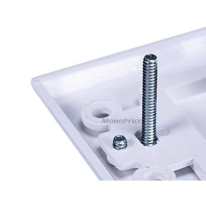 Moonrise Monoprice 103326 Banana Binding Post Two-Piece Inset Coupler Wall Plate for 4 Speakers, White - size: 4 Speaker, style: 2-Piece