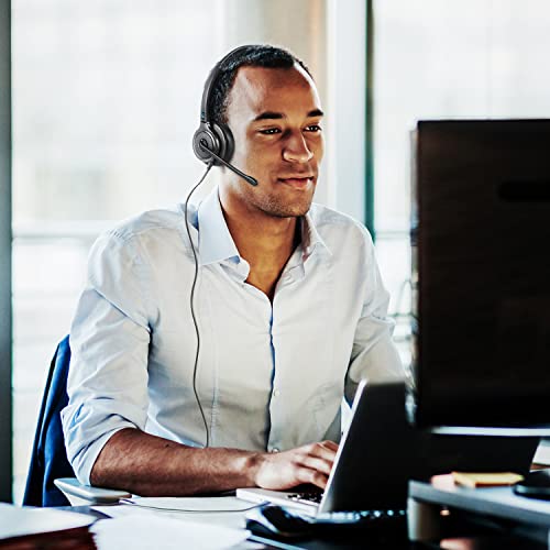 Leitner LH250XL USB Call Center Headset, Dual-Ear XL Noise Cancelling | Dual-ear, XL ear cushion, USB-A, call center, all VoIP phone systems and softphones, all-day wear, 5-year warranty