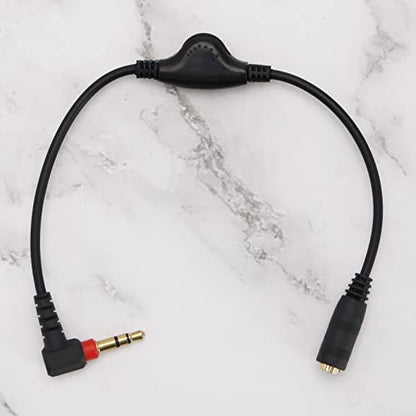 Create idea 2PCS 3.5mm Male to Female Audio Extension Cables Headphone/Speaker Volume Control Cable for Computers MP3 MP4 Headphones Plug and Play 25cm Length