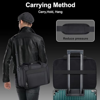 GDNasist Carrying Case Compatible with PS5/PS5 Pro/PS5 Slim, All Black | Travel Thickened Protective Bag Compatible with Playstation 5 Console, Headset, PS5 Controller, Game Discs and Accessories - color: All-black
