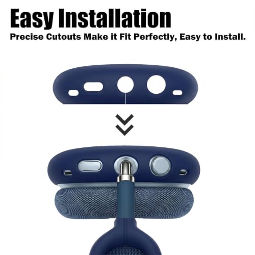 MOLOPPO Silicone Case Cover for AirPods Max 2/1 (2026/2024/2020), Blue - color: S-Blue