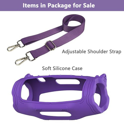Silicone Cover Case for JBL Charge 6 Portable Bluetooth Speaker - color: Purple