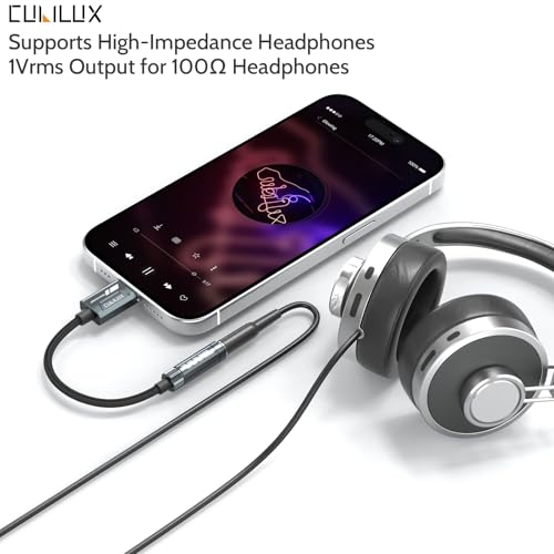 Cubilux USB C Headphone Adapter with 384kHz/24-bit DAC, Type C to 3.5mm Audio Jack Dongle, TRRS Microphone Connector for iPhone 17/16/15, iPad Pro 13/12.9/11 iPad Air 13/11, Galaxy S25/S24, Pixel 10/9