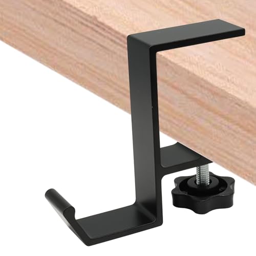 Desk Hooks for Bag & Headset Stand, Gray | Purse Hook for Table, Space-Saving Under Table Hanger, Aluminum - color: Gray